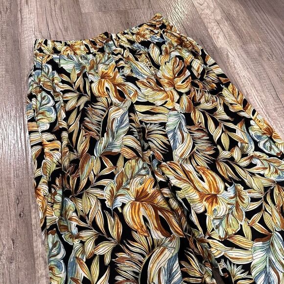 Panama Jack Women's Tropical Linen Blend Wide Leg Pants‎ Multi-Color XS - Picture 4 of 10